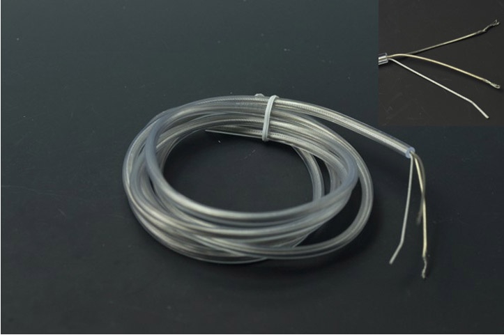 (image for) 2*0.5 Square Transparent Two Core Steel Wire chandelier LED Power Cable For Decorative Lighting